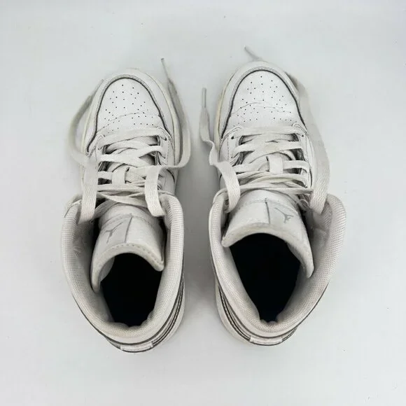 Nike Jordan 1 Phat White Wolf Grey Youth Sneaker Shoes 364772 102 Size 3 Y - Picture 11 of 12